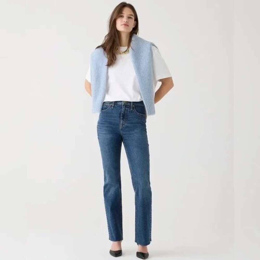 EUC J. Crew Slim Demi Boot Jean, Blue, Size 25 Petite